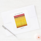 熱帯の夏とシルエットのココナッツツリー スクエアシール (封筒)