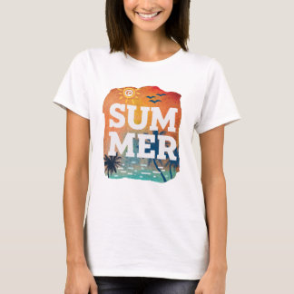 熱帯の夏のエキゾチックな夕日 Tシャツ