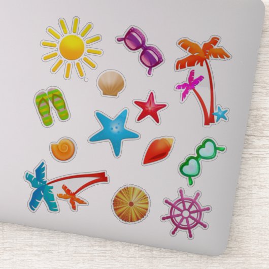 熱帯の夏のスクラップブックパーティーのお気に入り シール (詳細)