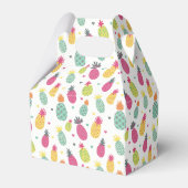 熱帯の夏のパイナップルパターン フェイバーボックス (裏面サイド)