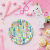 熱帯の夏のパイナップル ペーパープレート (パーティー)