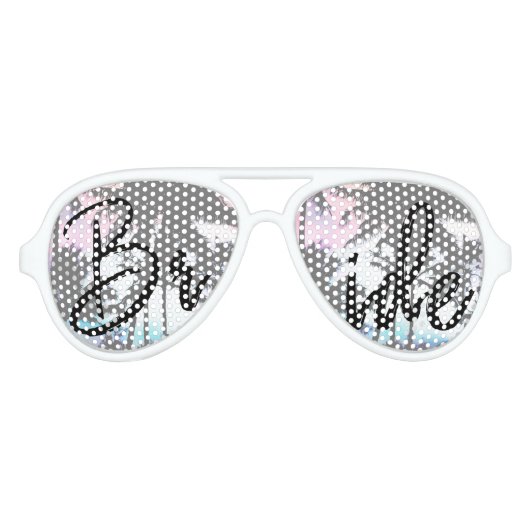 熱帯の夏のパームの木ピンクの青い夕日の空 アビエーターサングラス (正面)