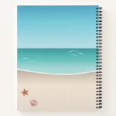 熱帯の夏のビーチで白黒のイギー犬 ノートブック (裏面)