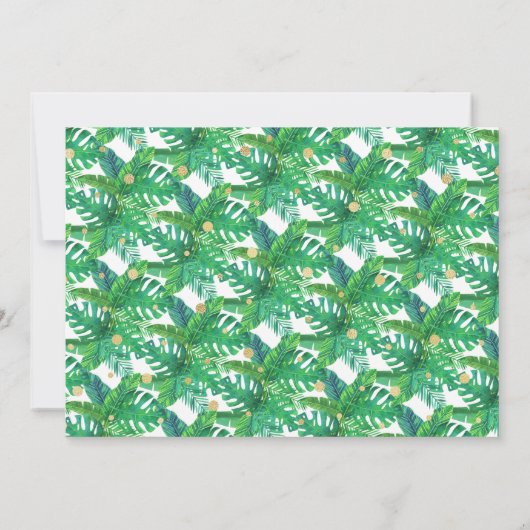 熱帯の夏のビーチルアウ(ハワイ式宴会)ボーイズ写真2nd誕生日 サンキューカード (裏面)