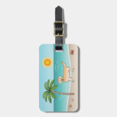 熱帯の夏のビーチ ラゲッジタグ (正面縦)