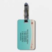 熱帯の夏のビーチ ラゲッジタグ (裏面縦)