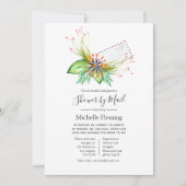 熱帯の夏のブライダルまたはベビーシャワー(郵便) 招待状 (正面)