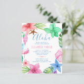 熱帯の夏の予算の誕生日パーティーの招待 (スタンド正面)