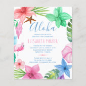 熱帯の夏の予算の誕生日パーティーの招待 (正面)