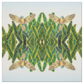 熱帯の夏の黄色のオウムのバードバナナ葉ナ ファブリック (見本)