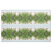 熱帯の夏の黄色のオウムのバードバナナ葉ナ ファブリック (ファットクウォーター)