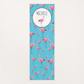 熱帯の夏ピンクのフラミンゴパターン ヨガマット (正面)