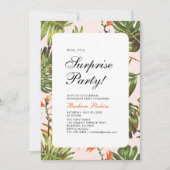 熱帯の夏 |サプライズモダンリタイアパーティー 招待状 (正面)