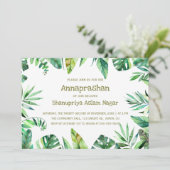 熱帯の夏 |水彩葉Annaprashan 招待状 (スタンド正面)