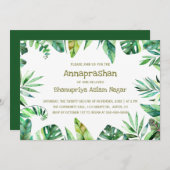熱帯の夏 |水彩葉Annaprashan 招待状 (正面/裏面)