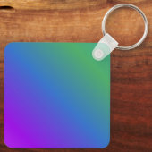 熱帯の夏(緑 – 青 – 紫のグラデーション) キーホルダー (裏面)