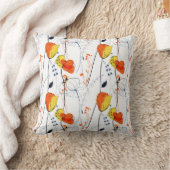 熱帯の夏 |美しい黄色の花模様デザイン クッション (ブランケット)