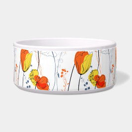 熱帯の夏 |美しい黄色の花模様デザイン ボウル