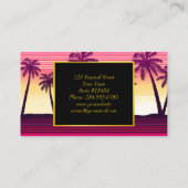 熱帯の夕日のストライプ 名刺 (裏面)