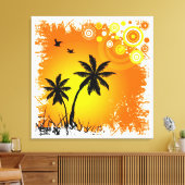 熱帯の夕日 キャンバスプリント (インサイチュ (リビング))