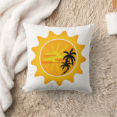 熱帯の夕日 クッション (ブランケット)