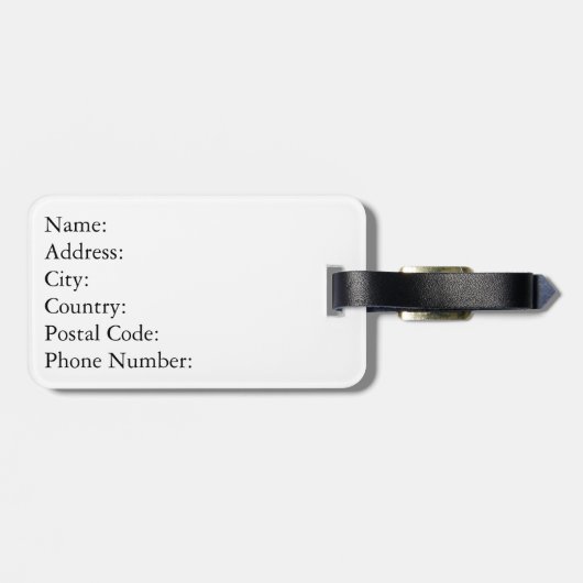 熱帯の夕日 ラゲッジタグ (裏面横)