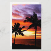 熱帯の夕日 便箋 (正面/裏面)