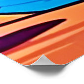 熱帯の夕日：鮮やかな海岸 ポスター (角)