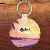 熱帯の夕日by Farida Greenfield キーホルダー (正面)