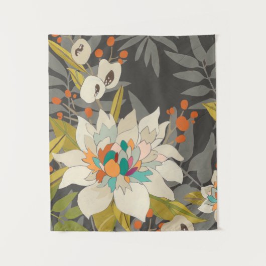 熱帯の夕暮れの花 タペストリー (正面)