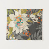 熱帯の夕暮れの花 タペストリー (正面(横))