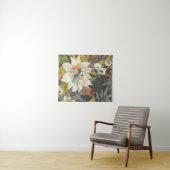 熱帯の夕暮れの花 タペストリー (インサイチュ(横))