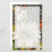 熱帯の夕暮れの花 便箋 (正面/裏面)