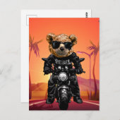 熱帯の夕焼けのバイクに乗る   ポストカード (正面/裏面)