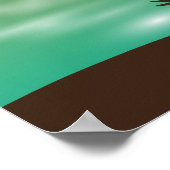 熱帯の夕焼けの美しい景色 ポスター (角)