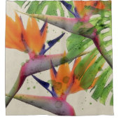 熱帯の天国の鳥シャワーカーテン シャワーカーテン (正面)