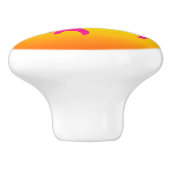 熱帯の太陽にピンクのイルカの踊り セラミックノブ (側面)