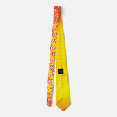 熱帯の太陽にピンクのイルカの踊り ネクタイ (裏面)