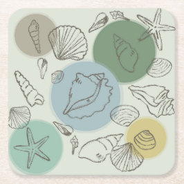 熱帯の季節風のビーチ スクエアペーパーコースター