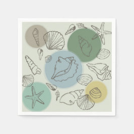 熱帯の季節風のビーチ スタンダードカクテルナプキン