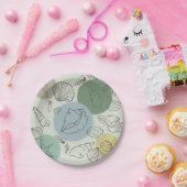 熱帯の季節風のビーチ ペーパープレート (パーティー)