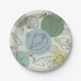 熱帯の季節風のビーチ ペーパープレート