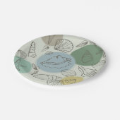 熱帯の季節風のビーチ ペーパープレート (アングル)