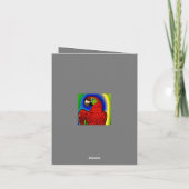 熱帯の宝物：抽象的な鮮やかなインコの芸術作品 サンキューカード (裏面)
