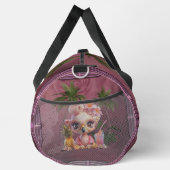 熱帯の寄生虫の甘いフラミンゴ ダッフルバッグ (右)