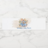 熱帯の少年テディベアのパンパスグラスの赤ちゃんシャワー ペットボトルラベル (シングルラベル)