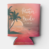 熱帯の島の母の花嫁ピンクID581 缶クーラー (正面)