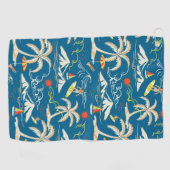 熱帯の島をテーマにした模様 ゴルフタオル (横)