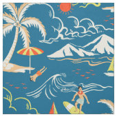 熱帯の島をテーマにした模様 ファブリック (見本)