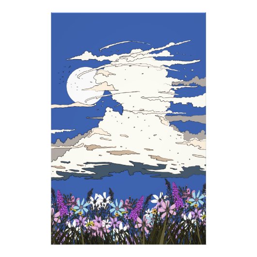熱帯の嵐と花々 フォトプリント            (正面)